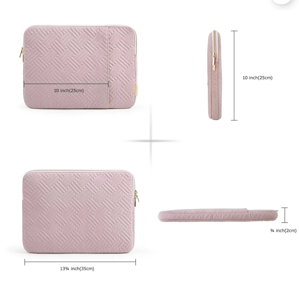 Chic Quilted Tablet Sleeve in Taupe